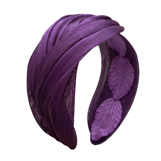 Tocado Diadema Bina Morado Oscuro