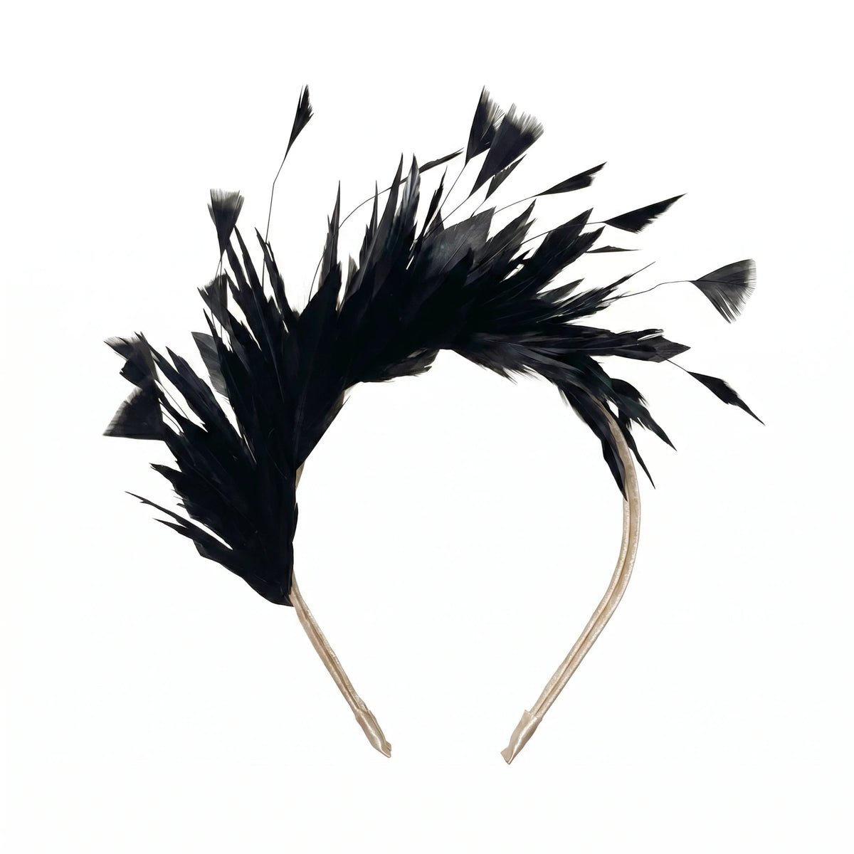 Black Vienna Feather Headband