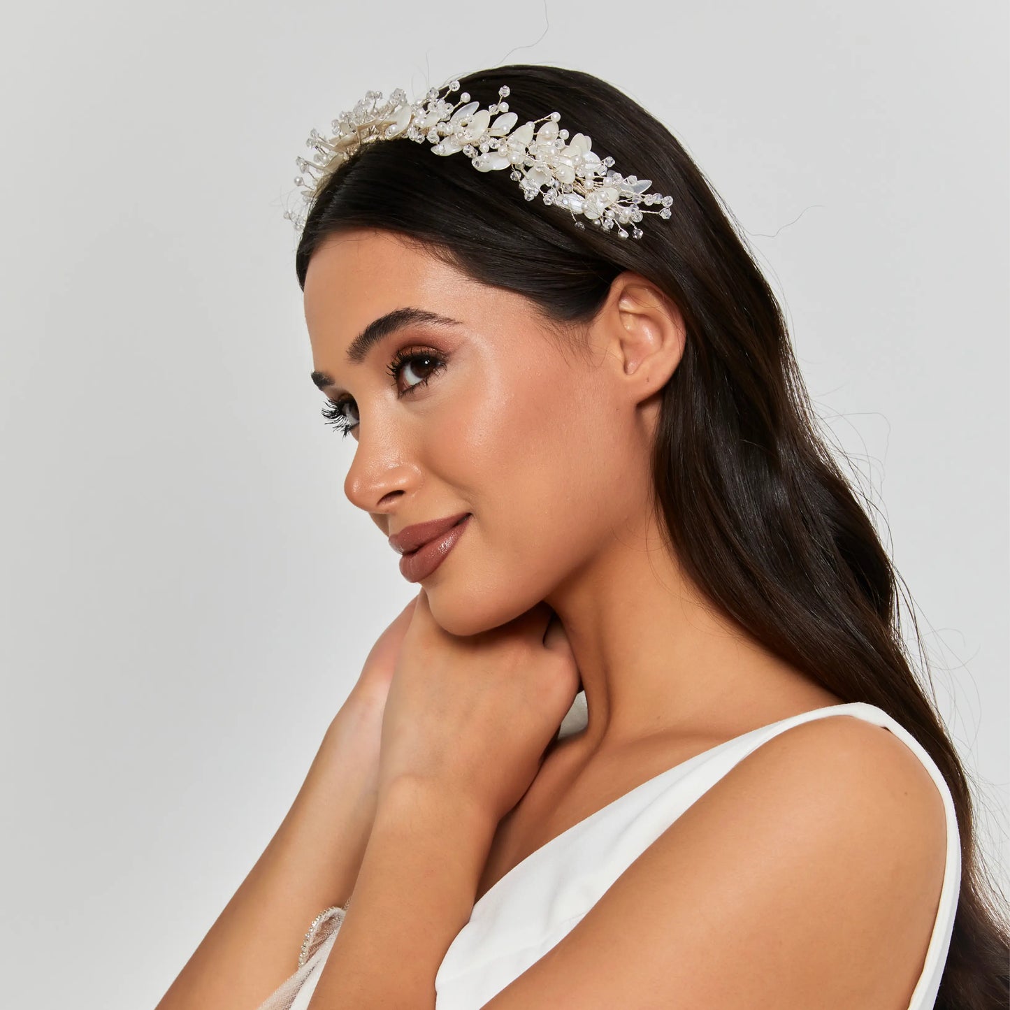 Tocado Imperio Perlas