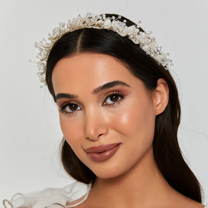 Tocado Imperio Perlas