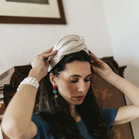 Tocado Diadema Bina Beige