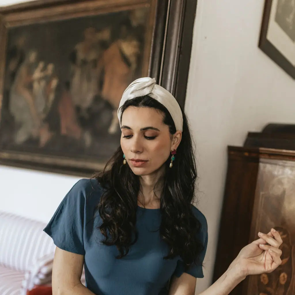 Tocado Diadema Bina Beige