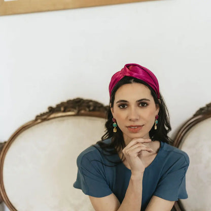 Tocado Diadema Lora Fucsia