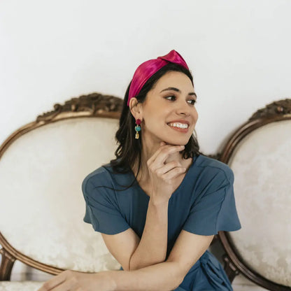 Tocado Diadema Lora Fucsia