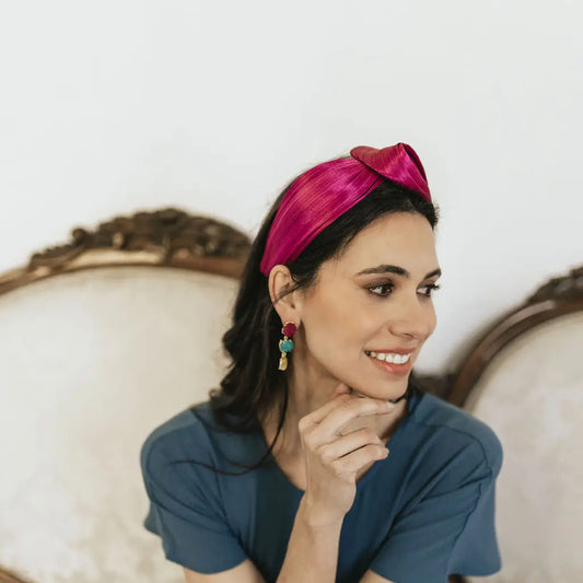 Tocado Diadema Lora Fucsia