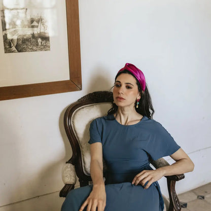 Tocado Diadema Lora Fucsia