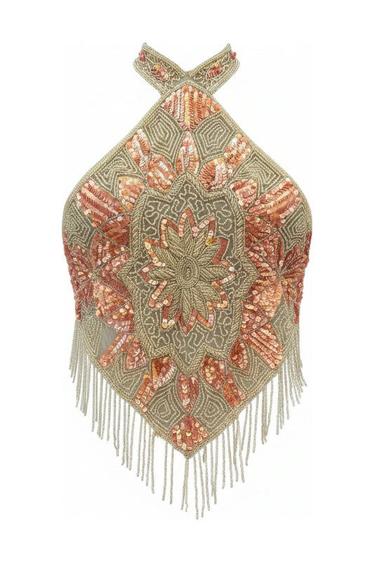 Top Joya Alhena Coral y Beige