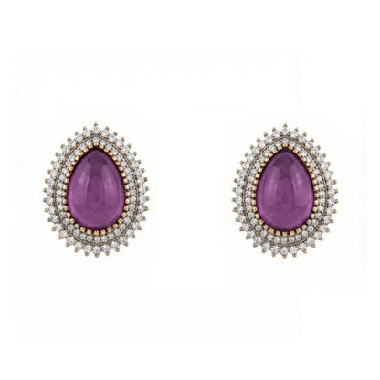 Venta Flash Vintage Pendientes Rivoli Ed. Limitada Shine Morado