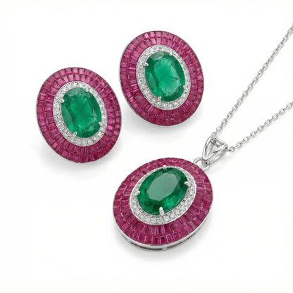 Venta Flash Vintage Conjunto Rubelit Ed. Limitada Verde y Fucsia