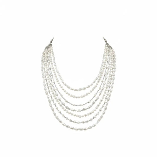 Venta Flash Vintage Collar Marino Layering Ed. Limitada PlataPerlas