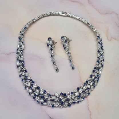 Venta Flash Vintage Conjunto Rubelia Ed. Limitada Plata Azul  y Shine