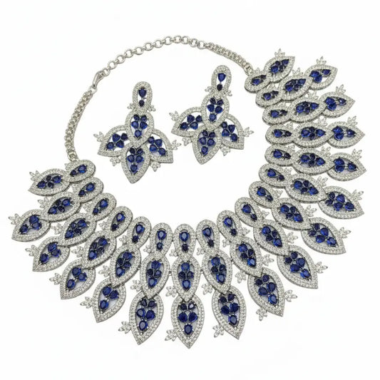 Venta Flash Vintage Conjunto Saphira Ed. Limitada Plata Azul y Shine