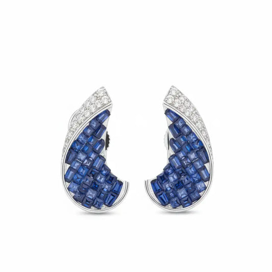 Venta Flash Vintage Pendientes Caleido Ed. Limitada Plata Azul oscuro