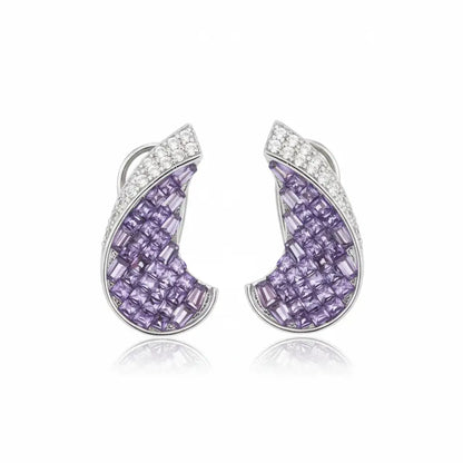 Venta Flash Vintage Pendientes Caleido Ed. Limitada Plata Morado