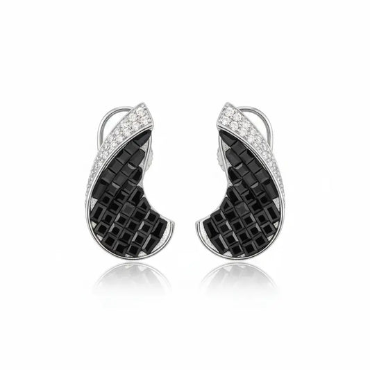 Venta Flash Vintage Pendientes Caleido Ed. Limitada Plata Negro