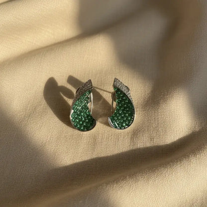 Venta Flash Vintage Pendientes Caleido Ed. Limitada Plata Verde