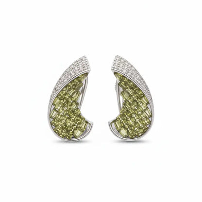 Venta Flash Vintage Pendientes Caleido Ed. Limitada Plata Verde oliva