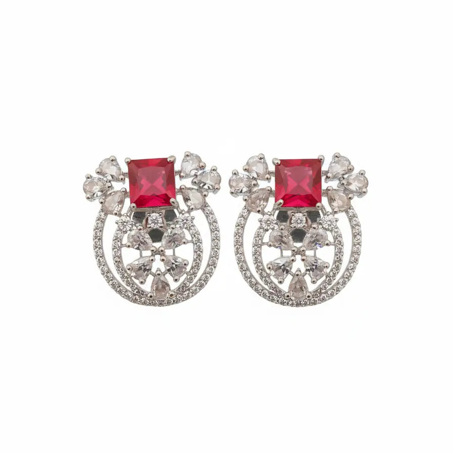 Venta Flash Vintage Pendientes Diamor Ed. Limitada Plata Fucsia Shine