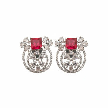 Venta Flash Vintage Pendientes Diamor Ed. Limitada Plata Fucsia Shine