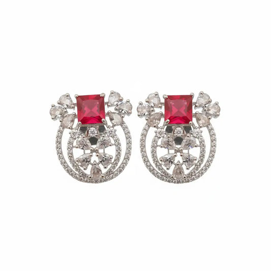 Venta Flash Vintage Pendientes Diamor Ed. Limitada Plata Fucsia Shine