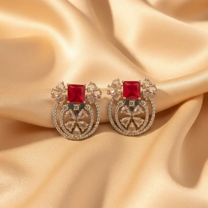 Venta Flash Vintage Pendientes Diamor Ed. Limitada Plata Fucsia Shine