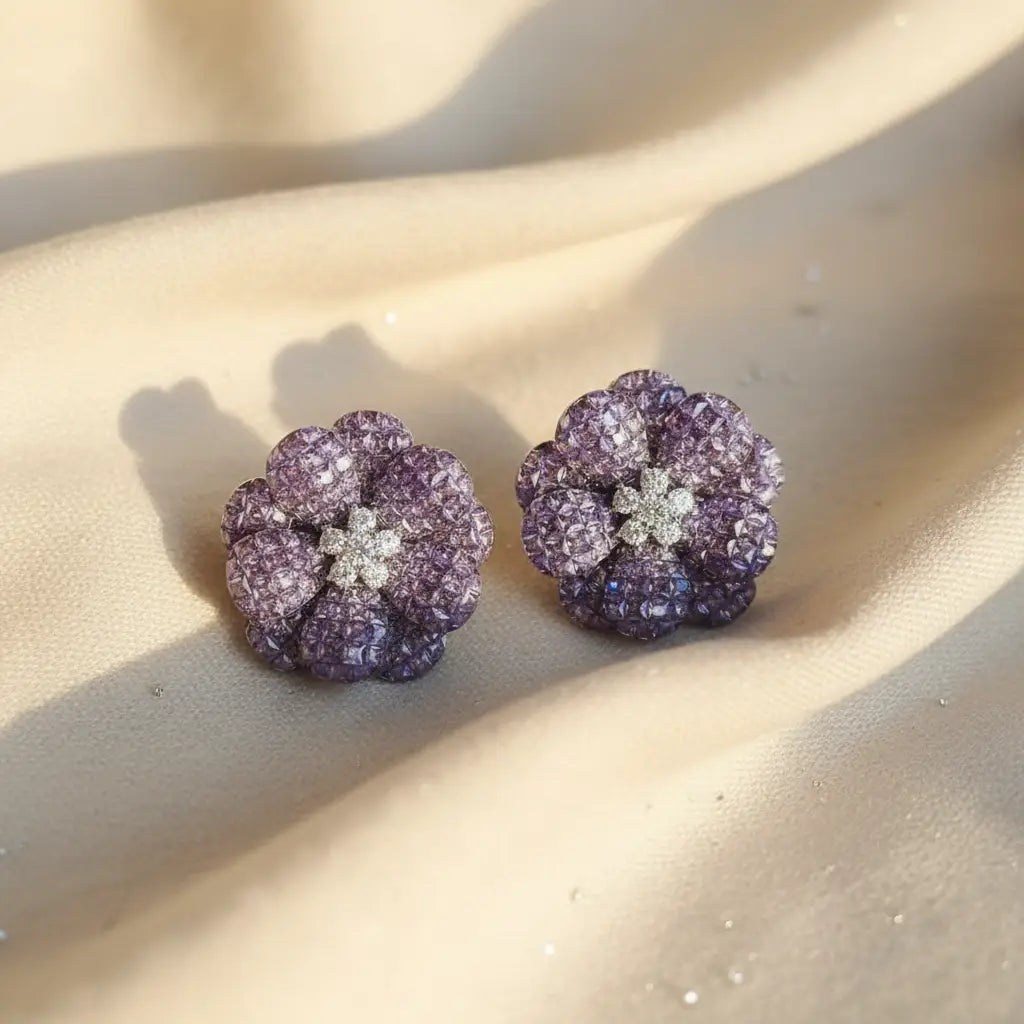 Venta Flash Vintage Pendientes Floréa Ed. Limitada Morado