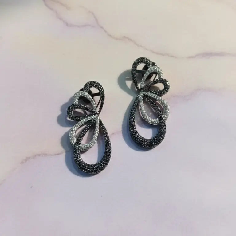 Venta Flash Vintage Pendientes Lazzo Ed. Limitada Cromo Negro y Shine