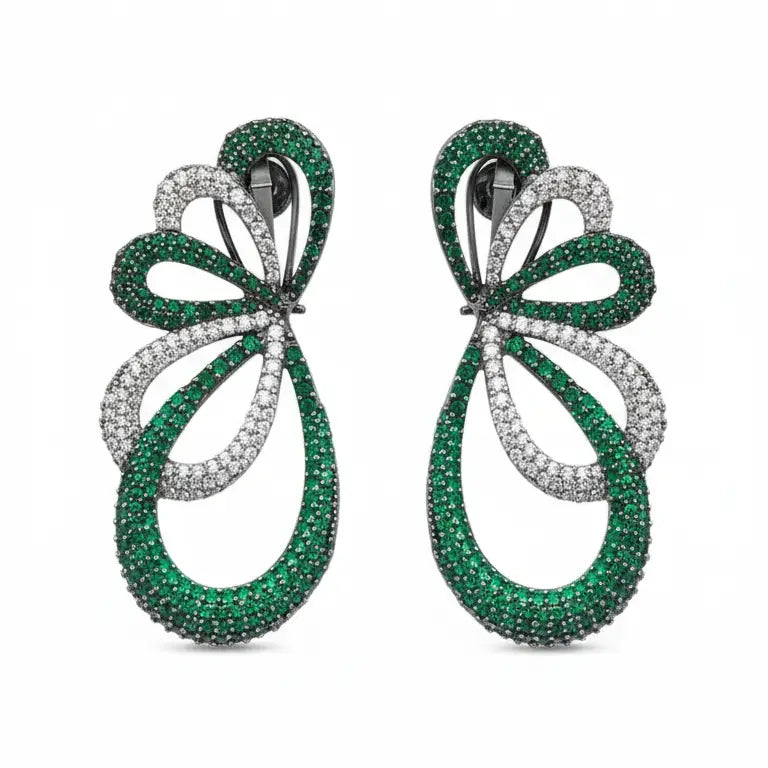 Venta Flash Vintage Pendientes Lazzo Ed. Limitada Cromo Verde y Shine