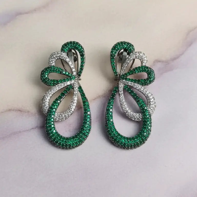 Venta Flash Vintage Pendientes Lazzo Ed. Limitada Cromo Verde y Shine