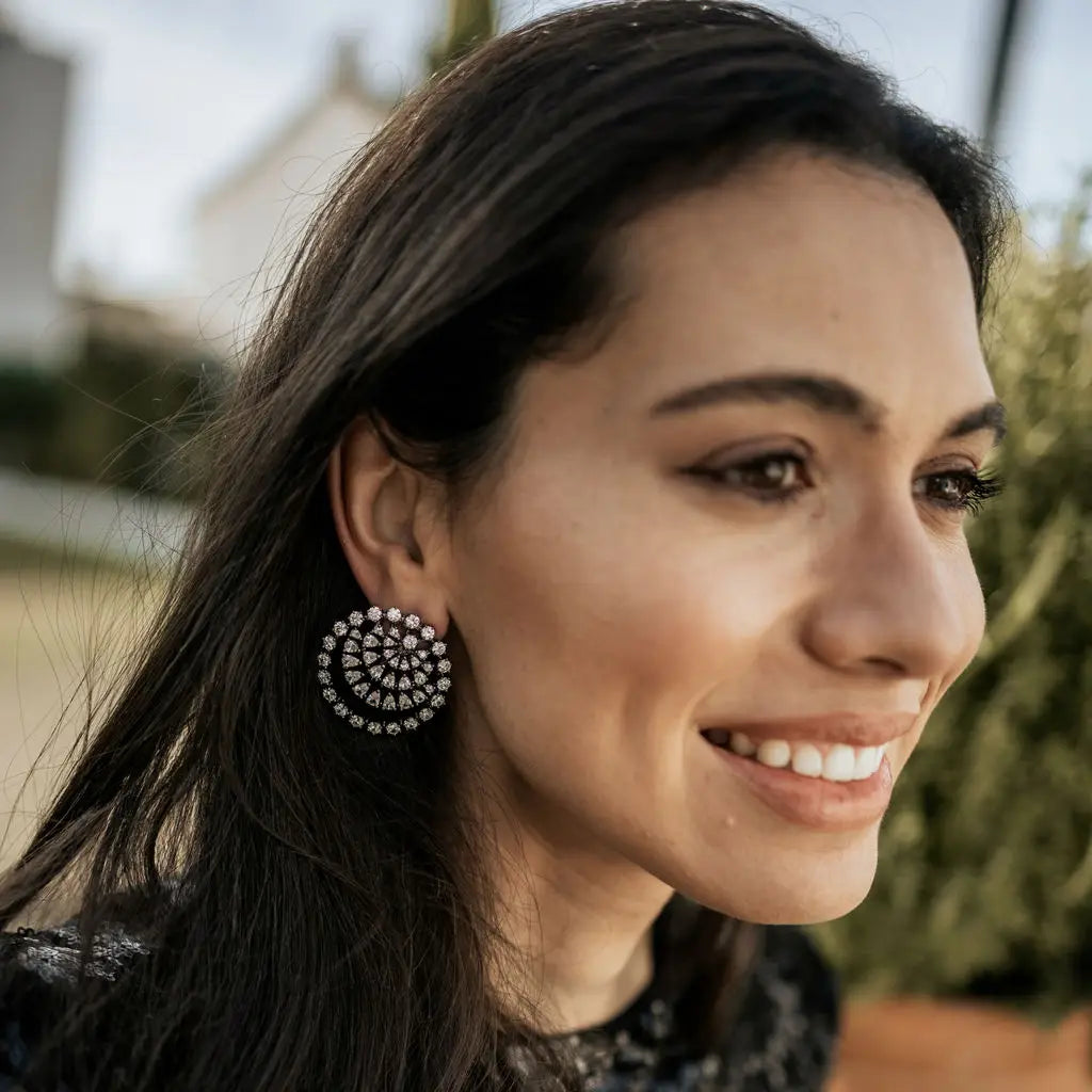 Venta Flash Vintage Pendientes Nelissa Ed. Limitada Cromo Shine