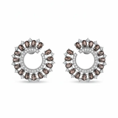 Venta Flash Vintage Pendientes Radiosa Ed. Limitada Plata Berenjena