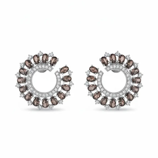 Venta Flash Vintage Pendientes Radiosa Ed. Limitada Plata Berenjena