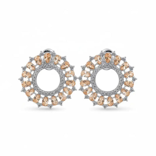 Venta Flash Vintage Pendientes Radiosa Ed. Limitada Plata Champán