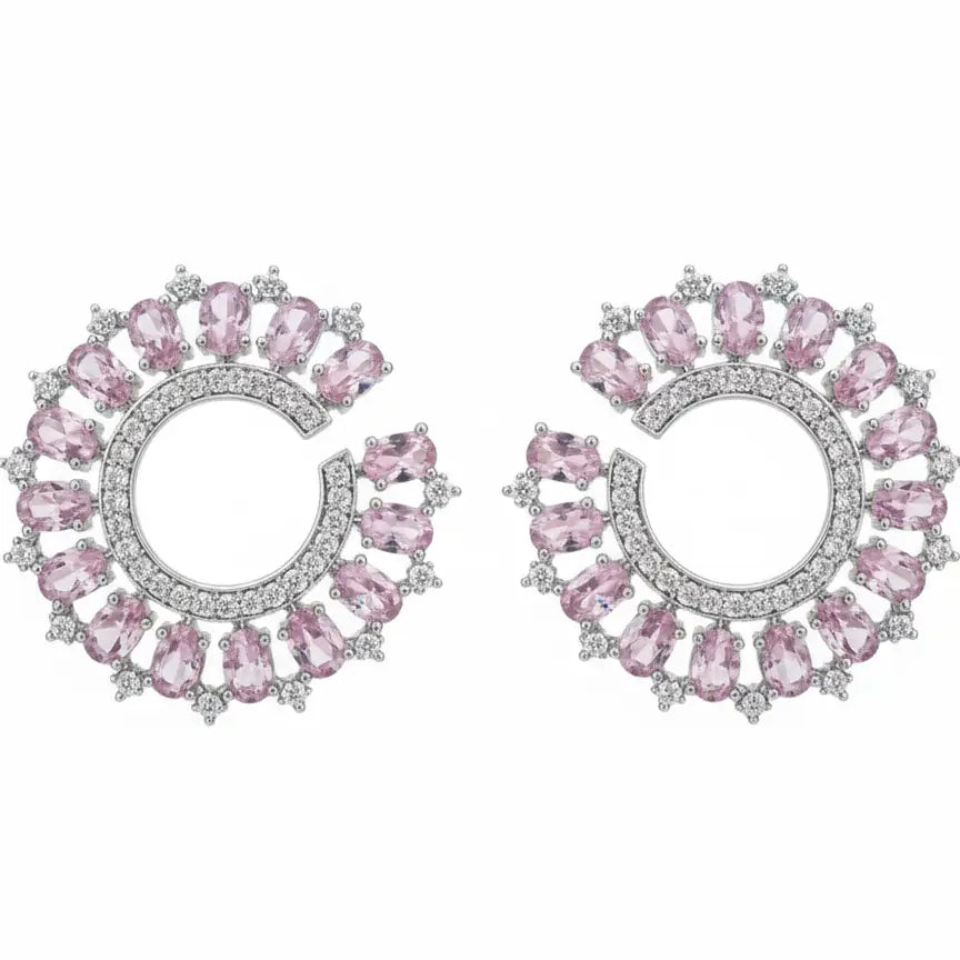 Venta Flash Vintage Pendientes Radiosa Ed. Limitada Plata Rosa