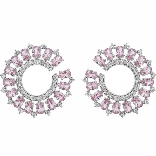 Venta Flash Vintage Pendientes Radiosa Ed. Limitada Plata Rosa