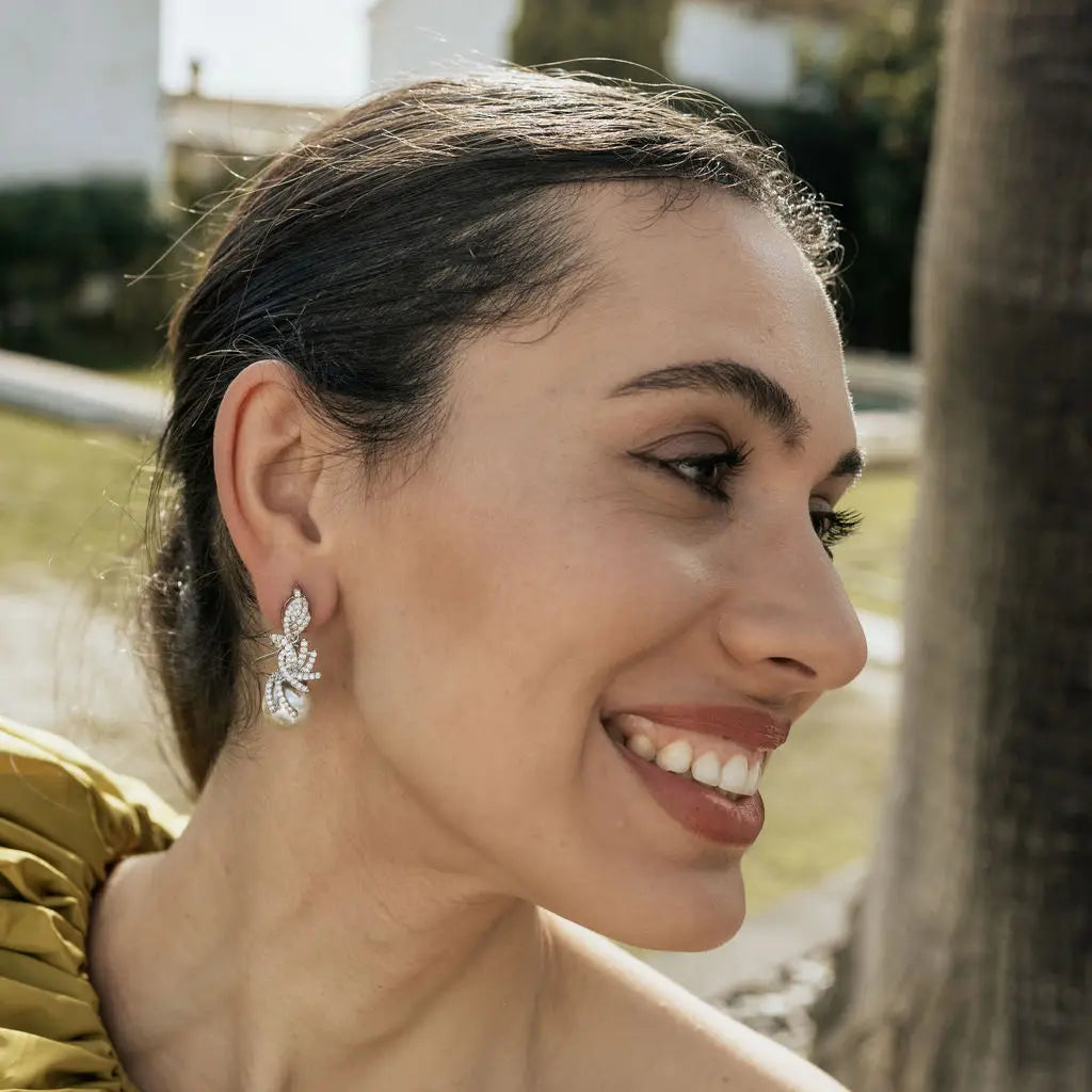 Venta Flash Vintage Pendientes Valoria Ed. Limitada Plata Shine Perla