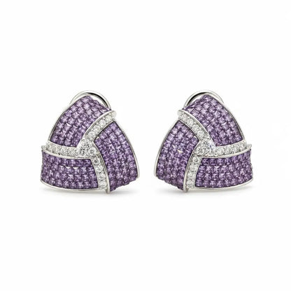 Venta Flash Vintage Pendientes Zira Ed. Limitada Plata Morado