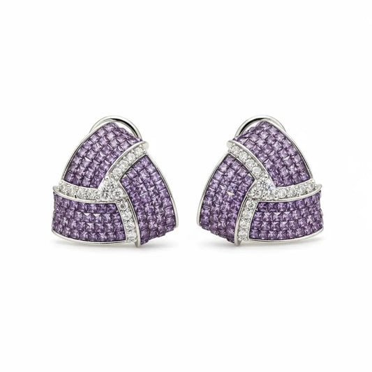 Venta Flash Vintage Pendientes Zira Ed. Limitada Plata Morado