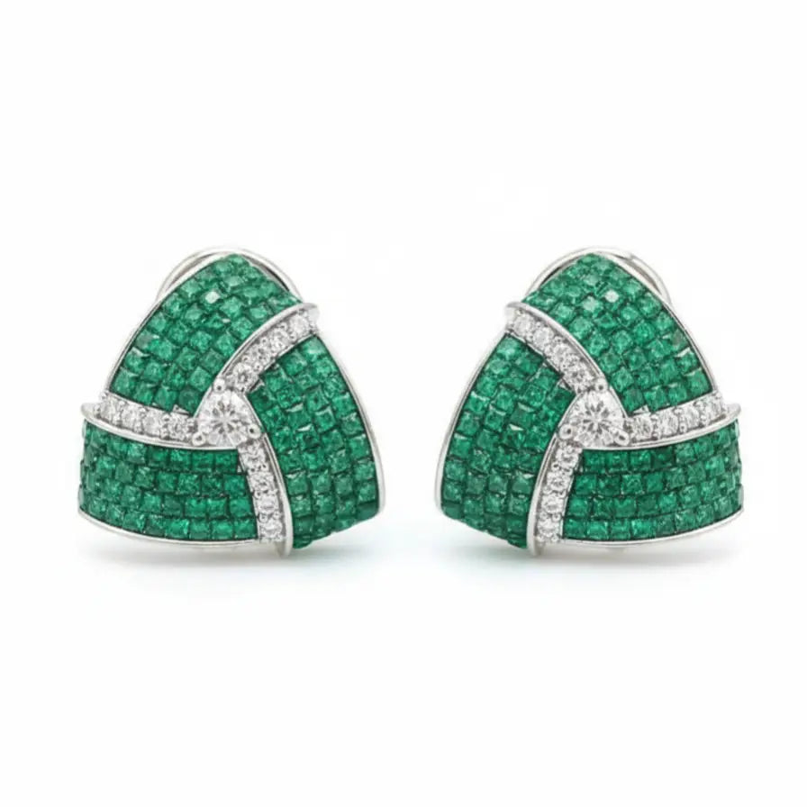 Venta Flash Vintage Pendientes Zira Ed. Limitada Plata Verde