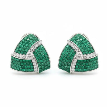 Venta Flash Vintage Pendientes Zira Ed. Limitada Plata Verde