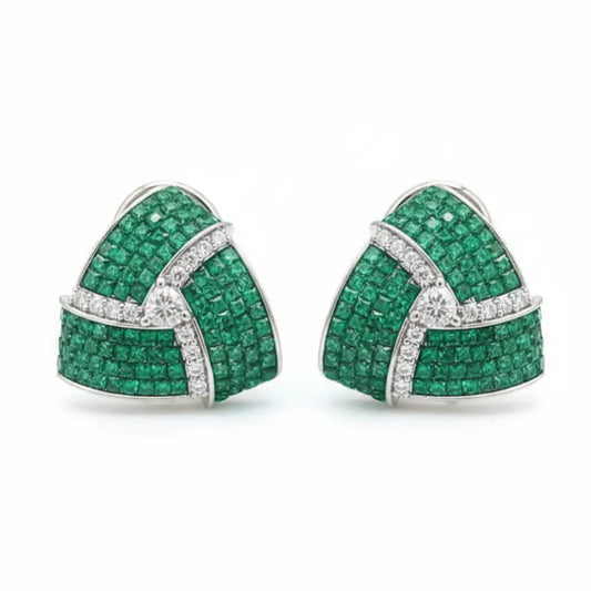 Venta Flash Vintage Pendientes Zira Ed. Limitada Plata Verde