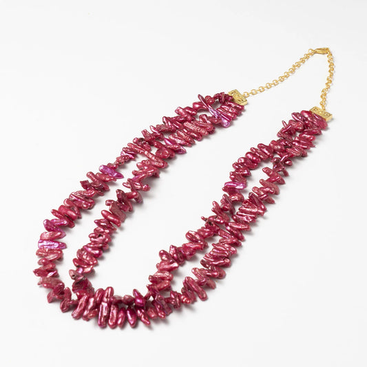 Collar Duo Sagano Fucsia