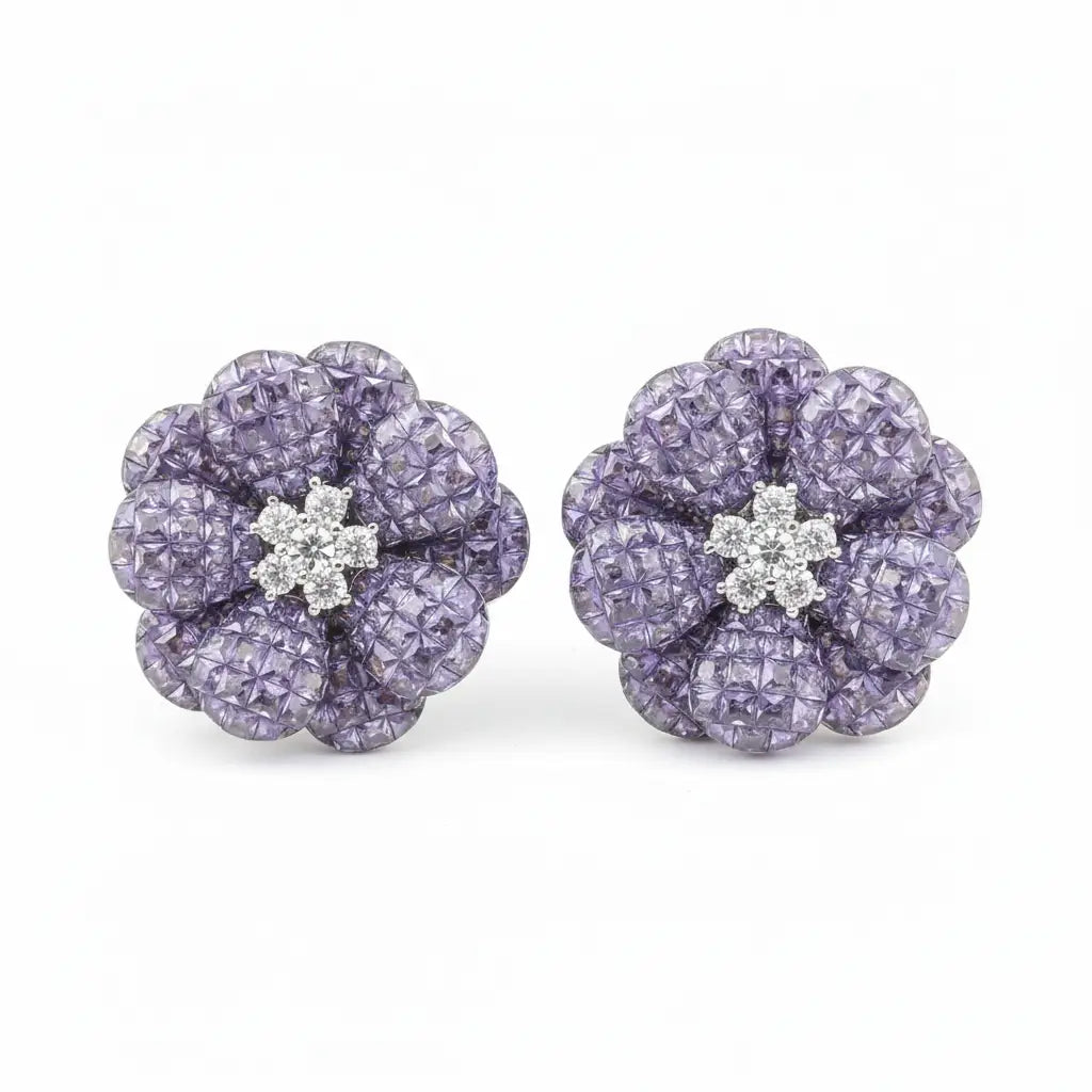 Venta Flash Vintage Pendientes Floréa Ed. Limitada Morado