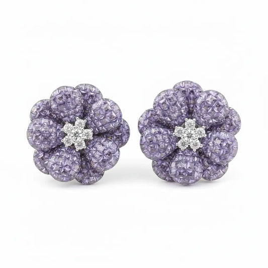 Venta Flash Vintage Pendientes Floréa Ed. Limitada Morado