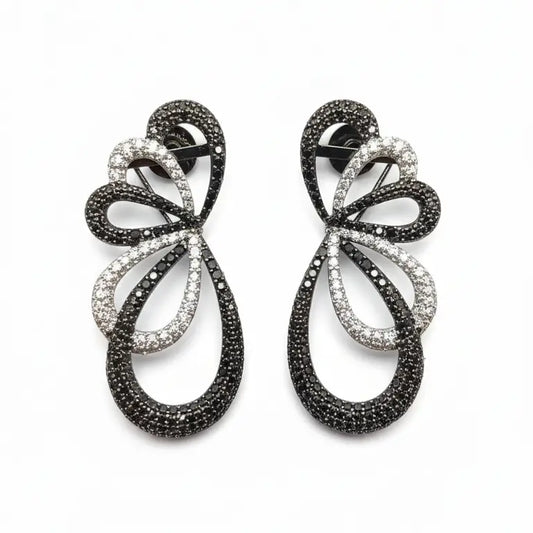 Venta Flash Vintage Pendientes Lazzo Ed. Limitada Cromo Negro y Shine