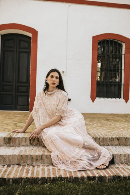 Vestido Joya Zaria Rosa claro Shine