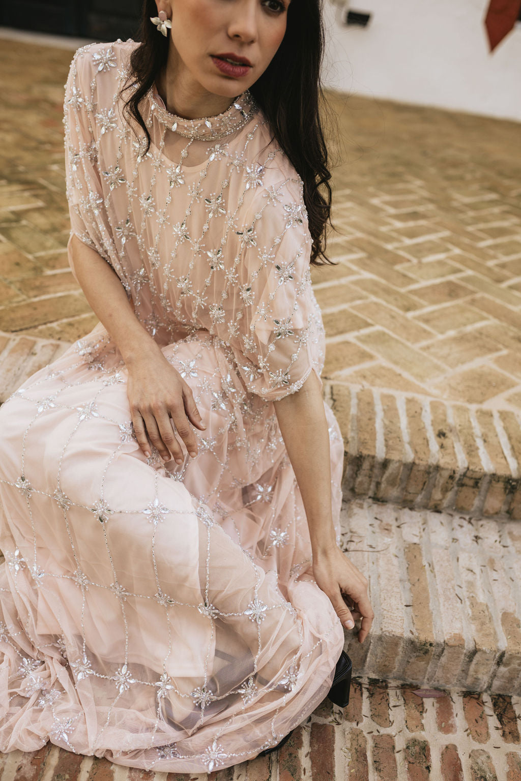 Vestido Joya Zaria Rosa claro Shine
