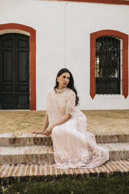 Vestido Joya Zaria Rosa claro Shine