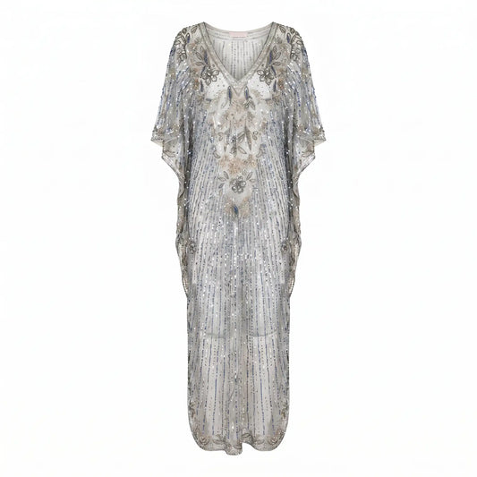 Erika Blue Kaftan Dress
