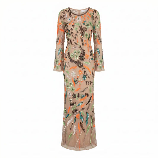 Liria Floral Dress Dusty Pink Multicolor